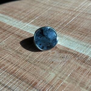 Silpada 925 Sterling Silver Wavy Feldspar Ring | Retired R1875 | Size 7